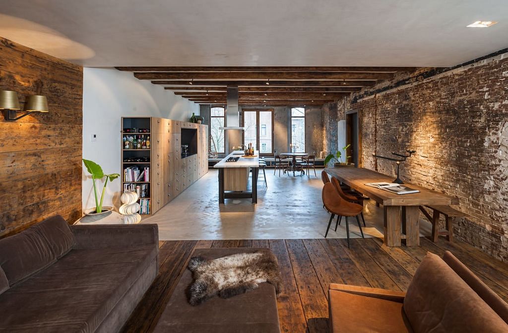Dit kantoor in amsterdam is omgebouwd tot industriële gezins loft ...