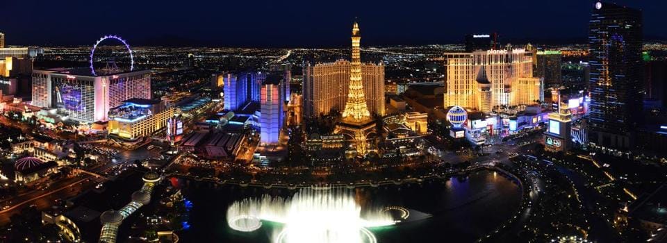 De Las Vegas Strip alwaar Won Yip een appartement heeft.
