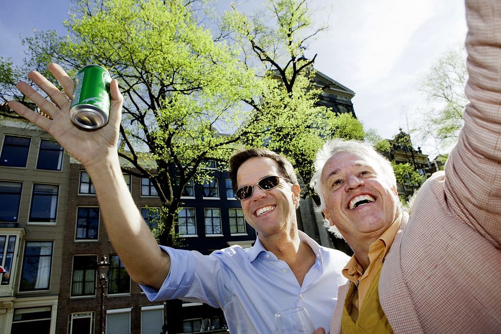 Willem Kool met Mark Rutte.