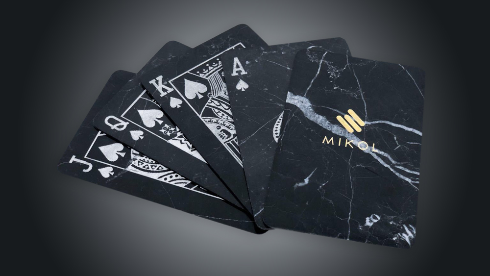 kaartspel marmer mikol speelkaarten Pure Luxe