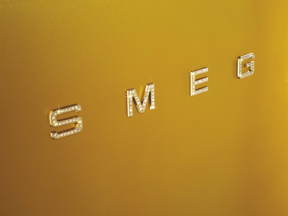 smeg swarovski gold koelkast Pure Luxe