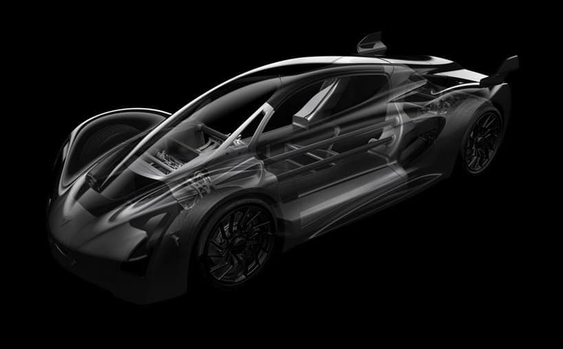 divergent 3d blade 3d-geprinte hypercar Pure Luxe