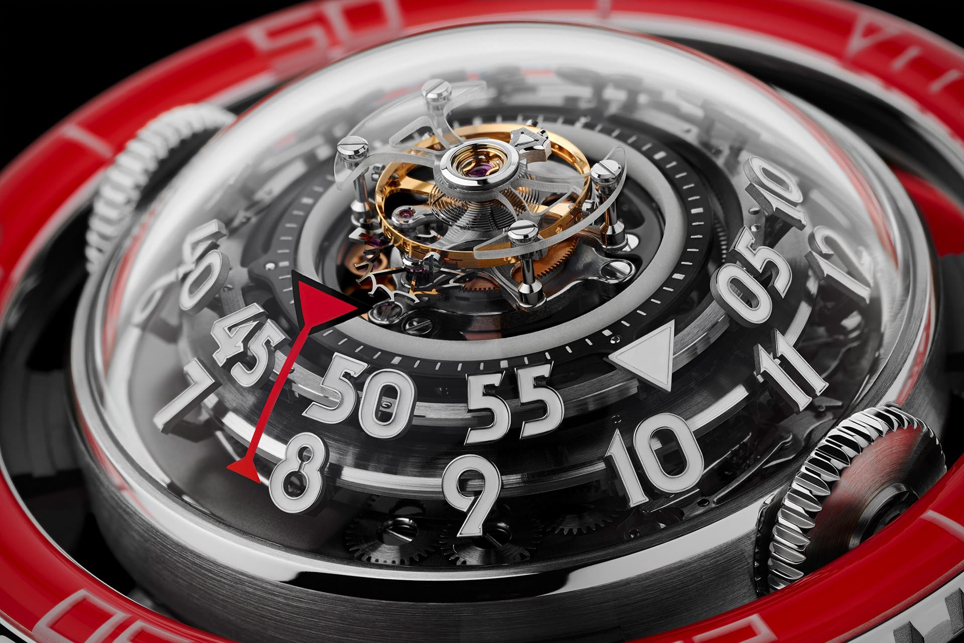 mb&f hm7 aquapod platinum red horloge Pure Luxe