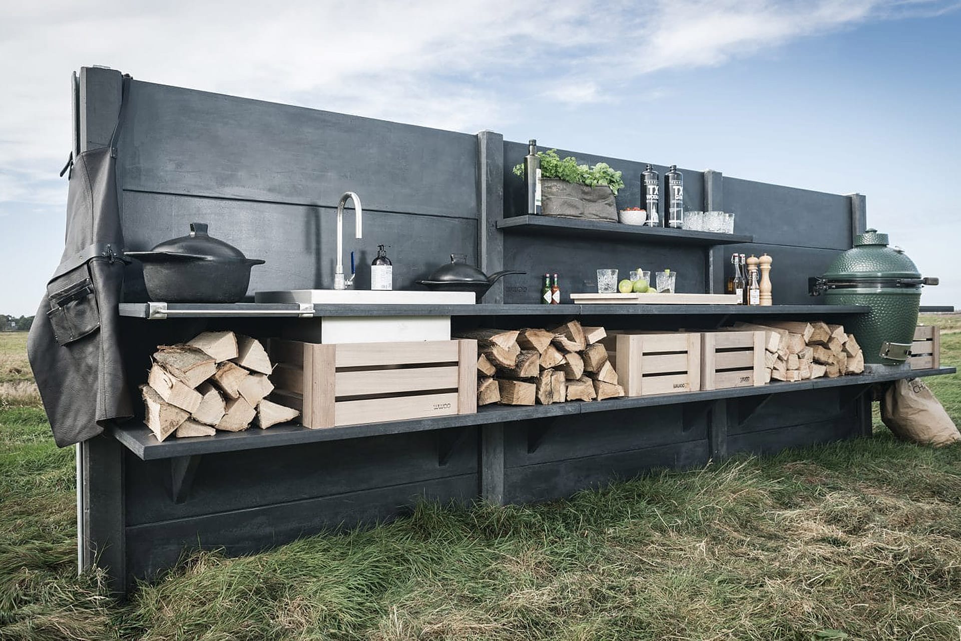 wwoo concrete outdoor kitchen buitenkeuken Pure Luxe